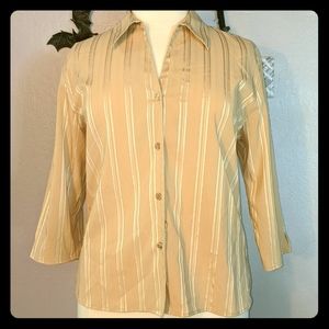 Gold threaded button up blouse